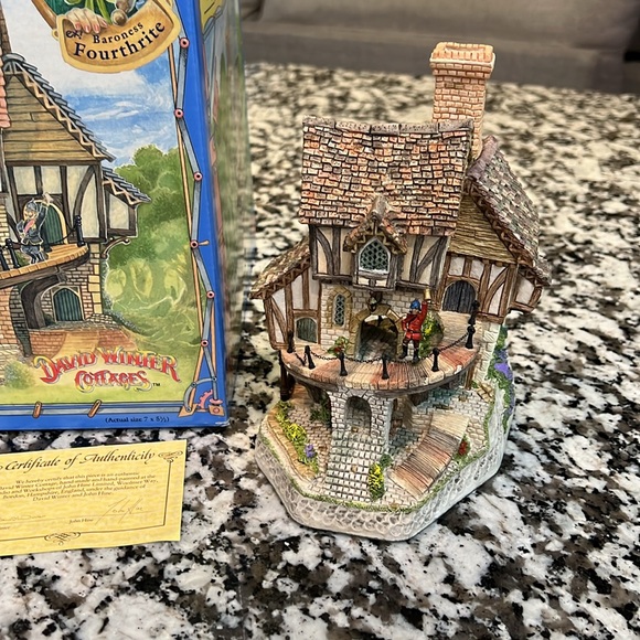 David Winter Cottages John Hine Studios Mad Baron Fourthrite’s Folly Numbered - Picture 2 of 10